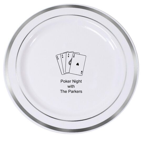 All Aces Premium Banded Plastic Plates